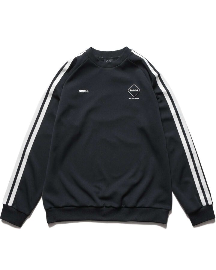 TRAINING TRACK CREWNECK TOP,BLACK, medium