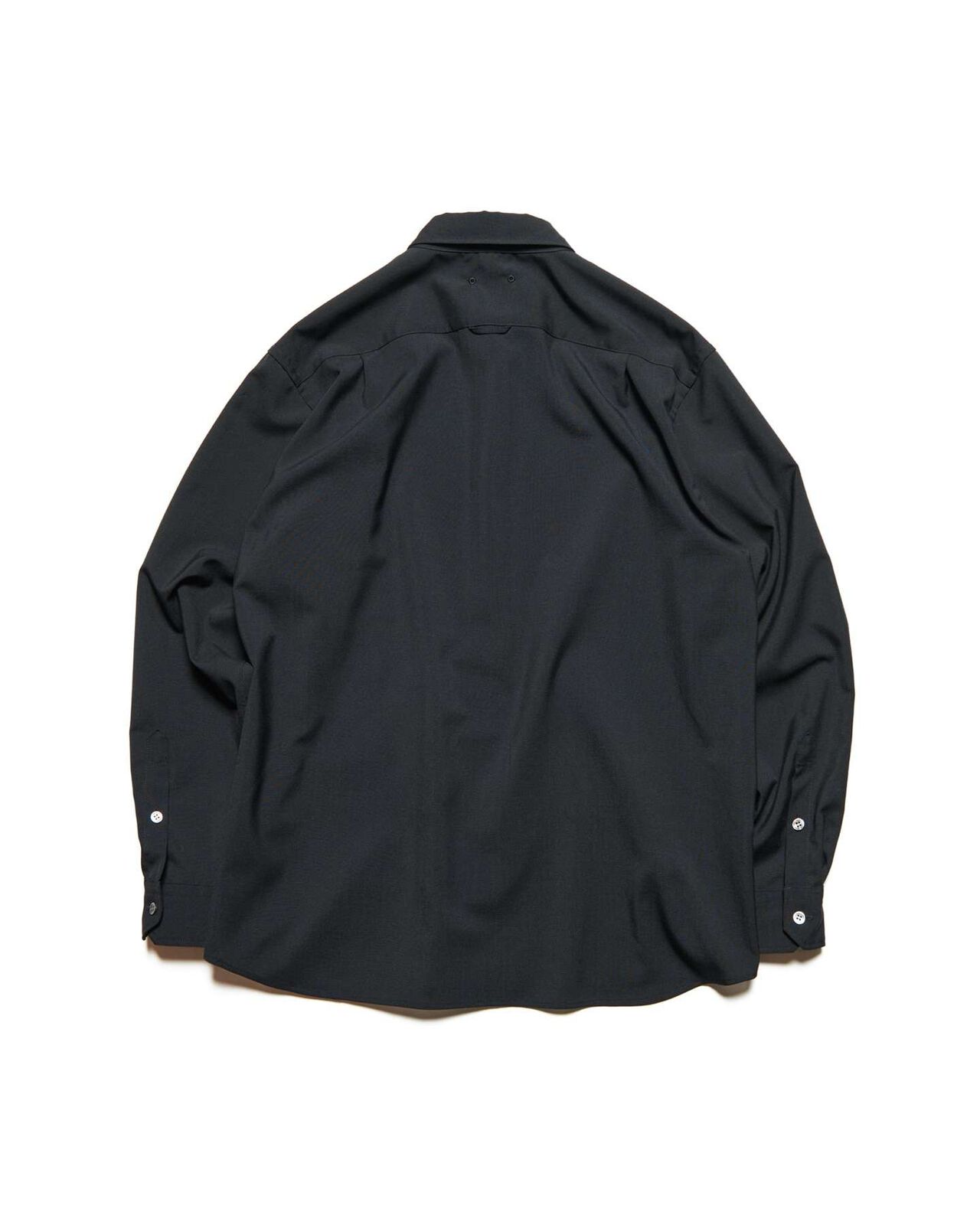 HIGH-TWIST POPLIN RELAX-FIT SHIRT,BLACK, large image number 1