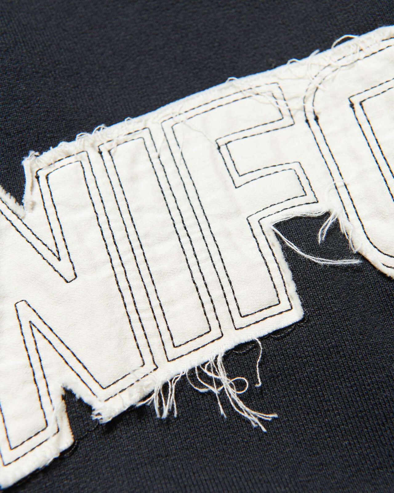 CUT-OUT LOGO SWEATSHIRT,BLACK, large image number 2