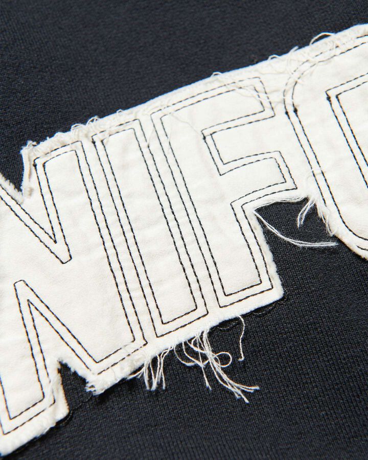 CUT-OUT LOGO SWEATSHIRT,BLACK, medium image number 2