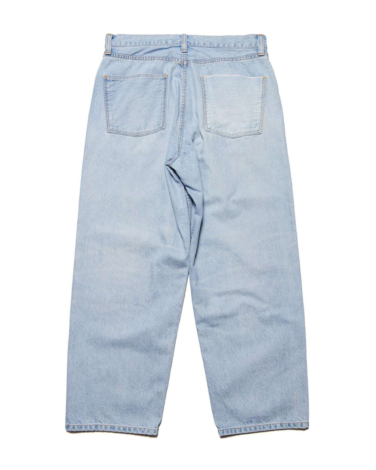 WASHED DENIM BOLD-FIT JEANS,LIGHT INDIGO, large image number 1