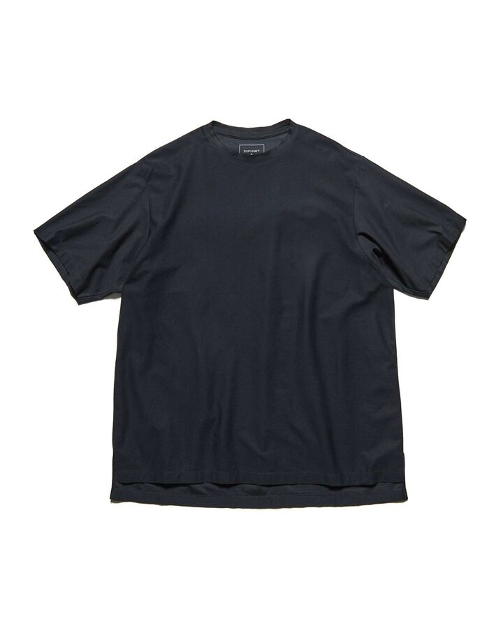 DOUBLE LOCK STITCH TEE,BLACK, medium