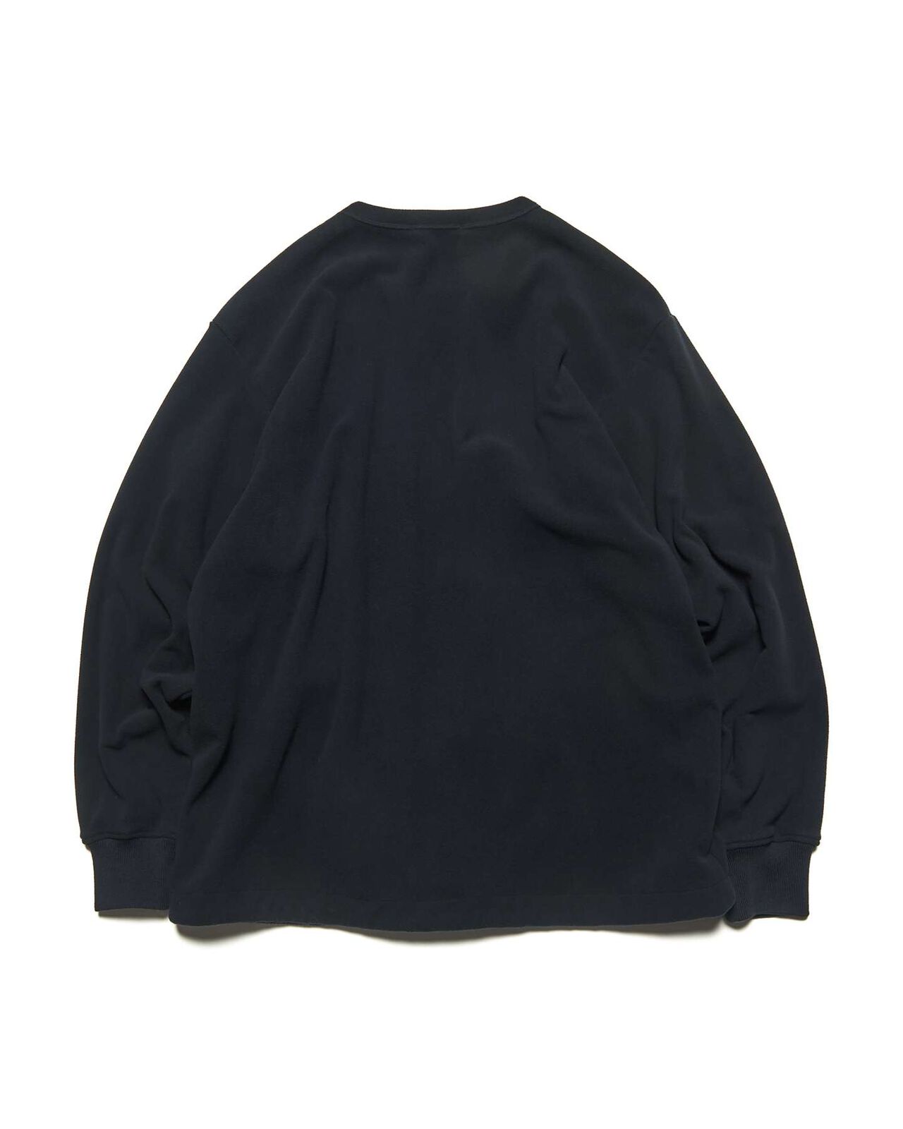FLEECE CREWNECK TOP,BLACK, large image number 1