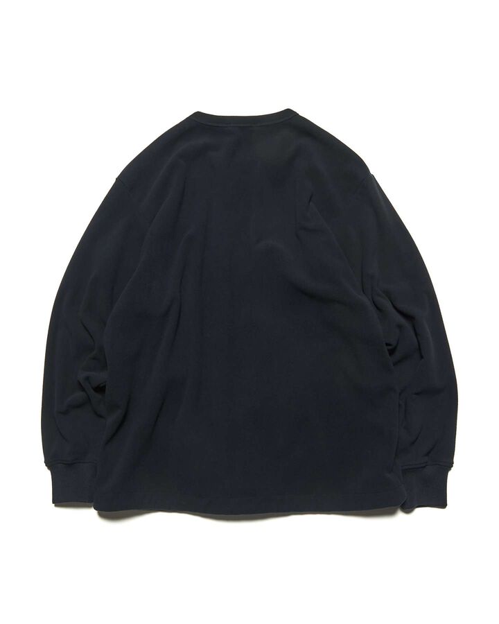 FLEECE CREWNECK TOP,BLACK, medium image number 1