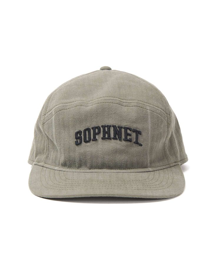DAMAGED COLLEGE LOGO CAP,KHAKI, medium
