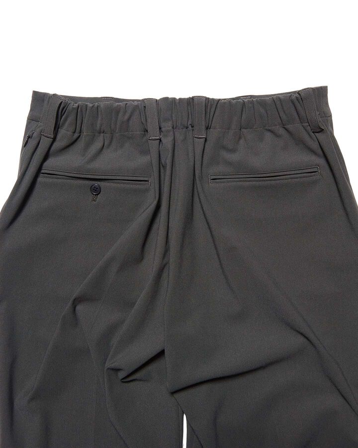 4-WAY STRETCH SLIM-FIT SHIRRING SLACKS,CHARCOAL GRAY, medium image number 4