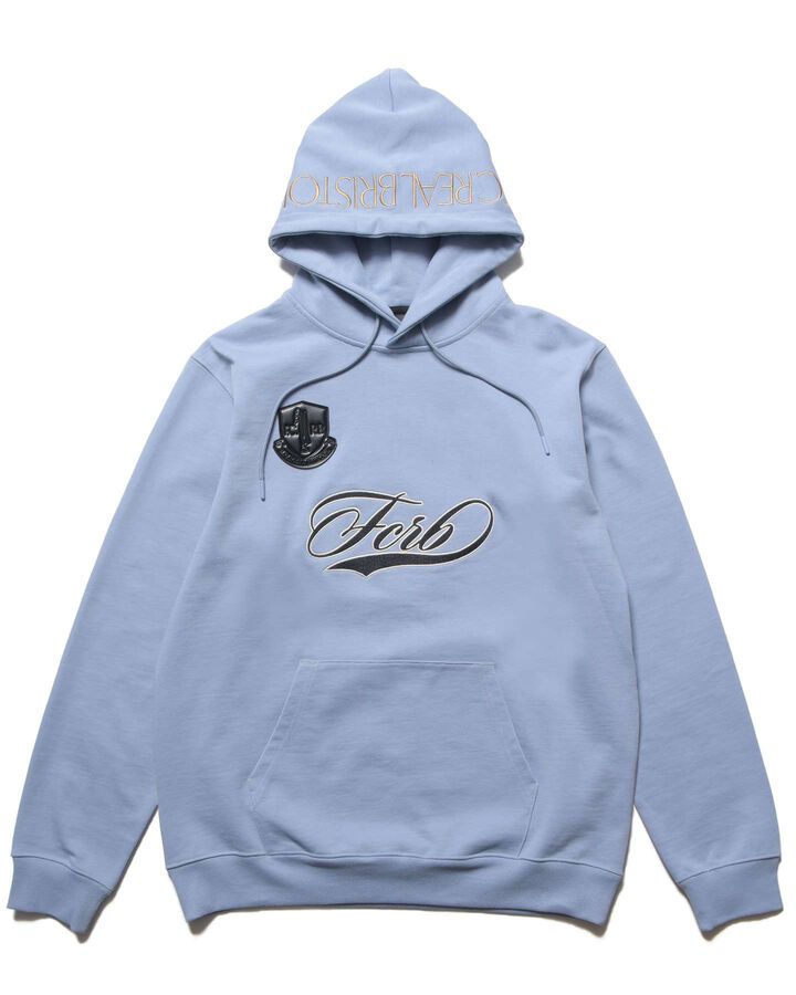 LETTERED SWEAT HOODIE,LIGHT BLUE, medium