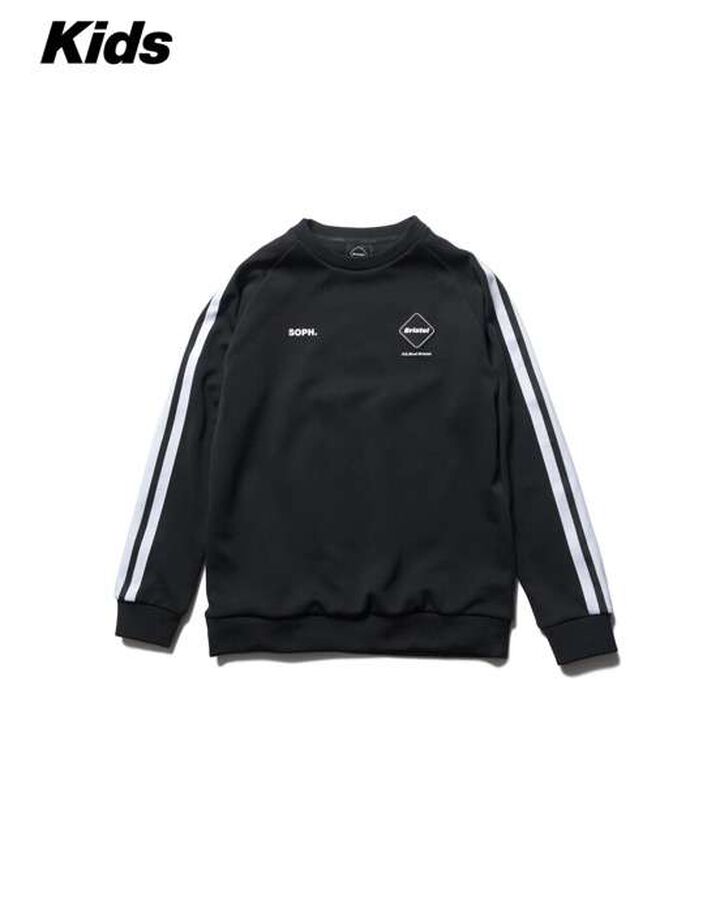 TRAINING TRACK CREWNECK TOP,BLACK, medium