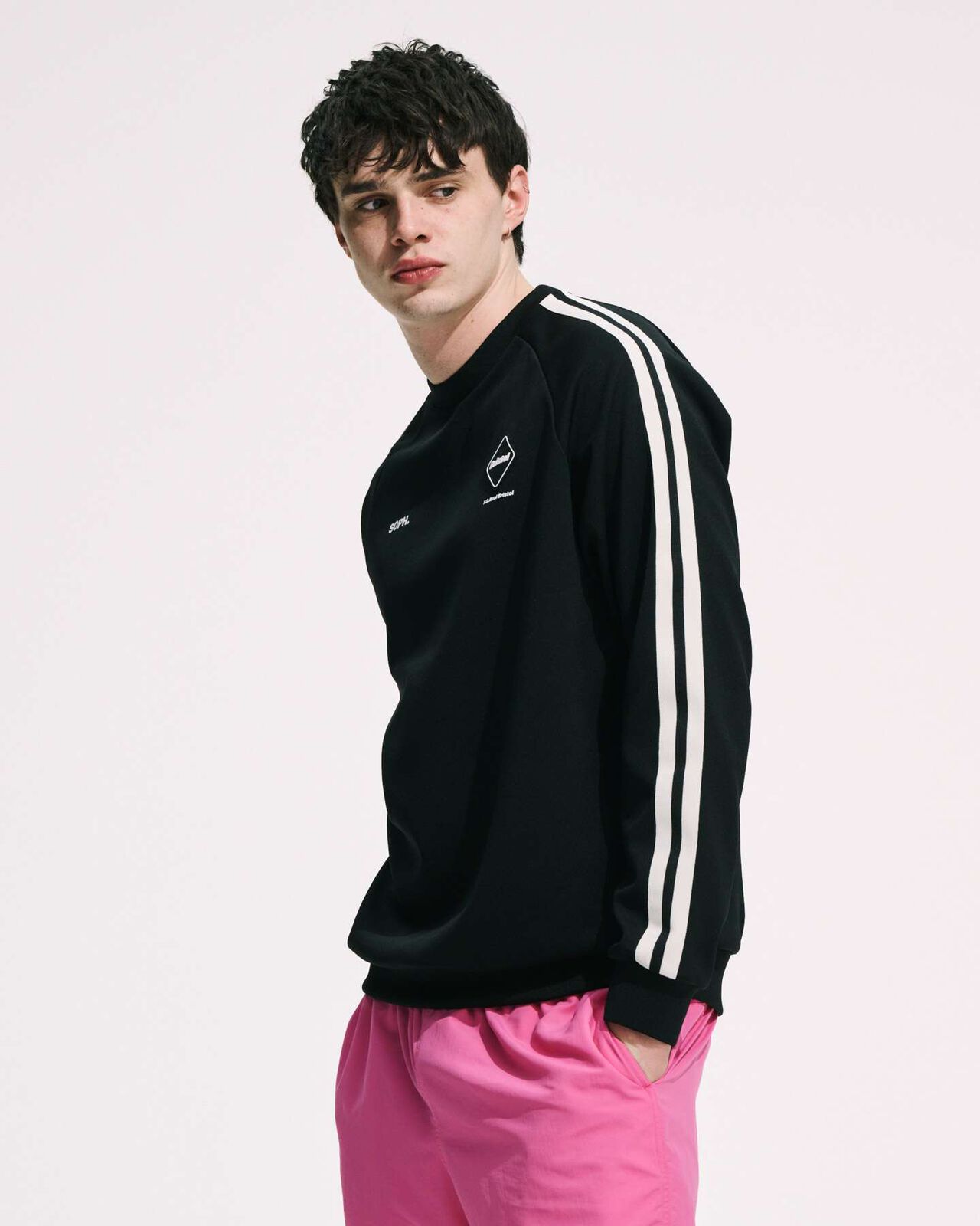 TRAINING TRACK CREWNECK TOP,BLACK, large image number 5