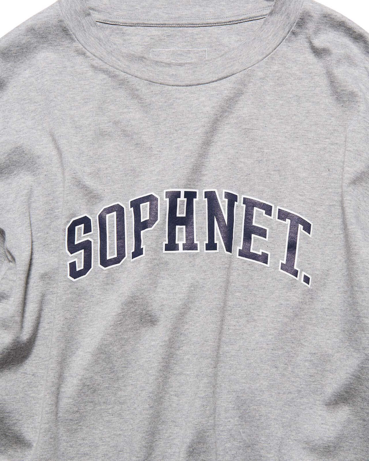 COLLEGE LOGO COLOR RIBBED L/S WIDE TEE,GRAY, large image number 2