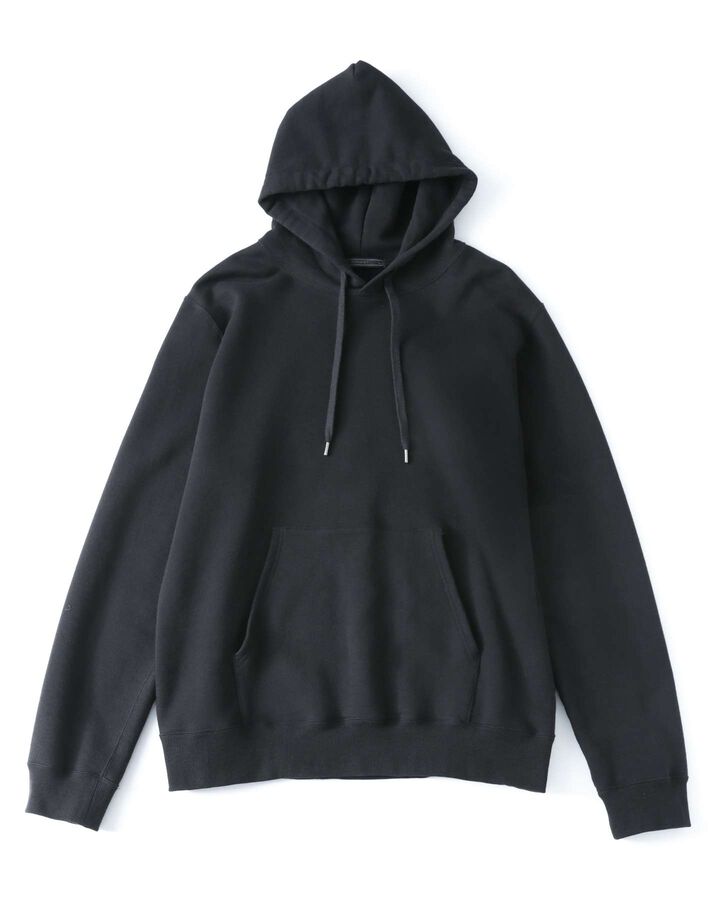 COTTON CASHMERE PULLOVER HOODIE,BLACK, medium