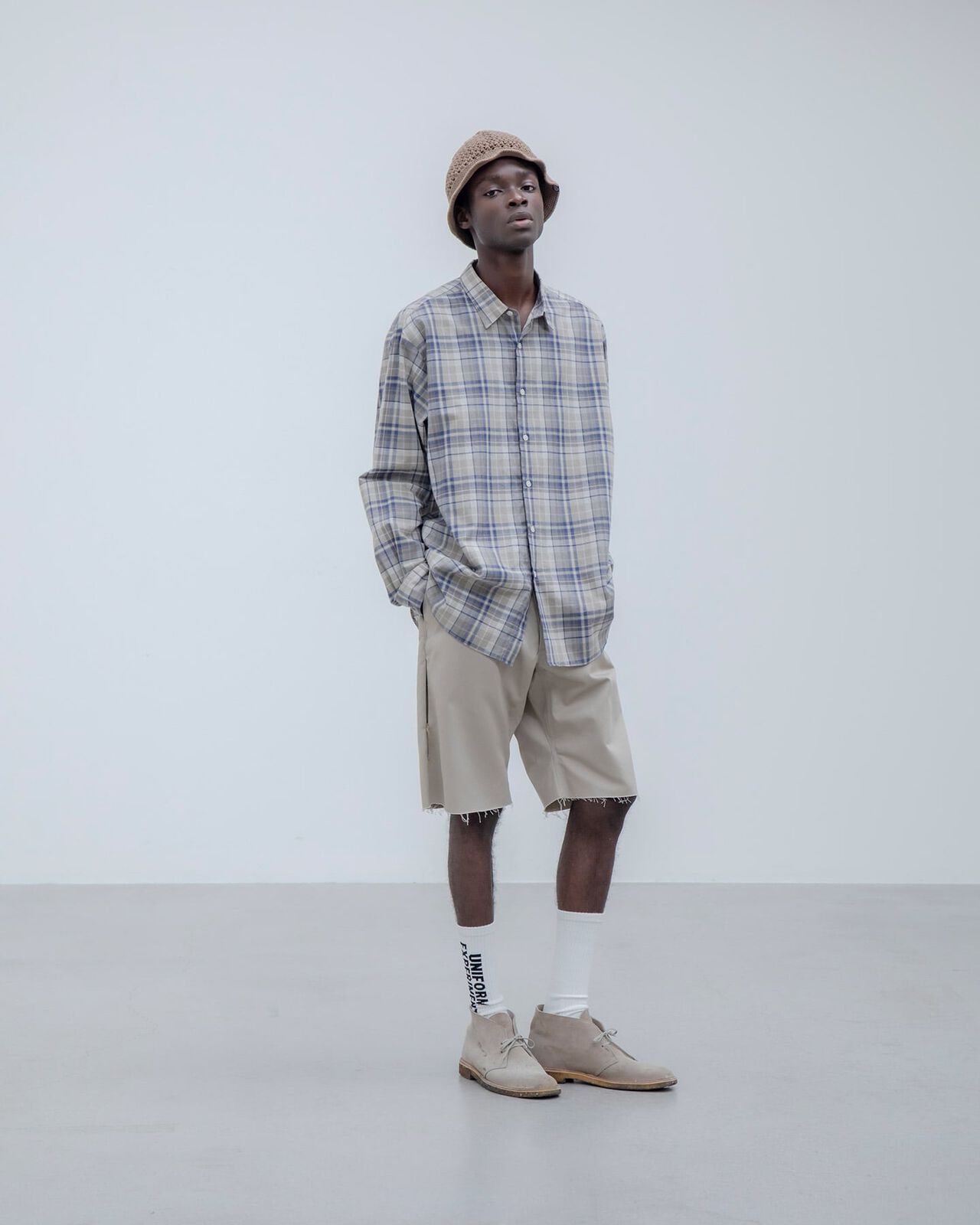 CUT OFF SHORTS,NAVY, large image number 7