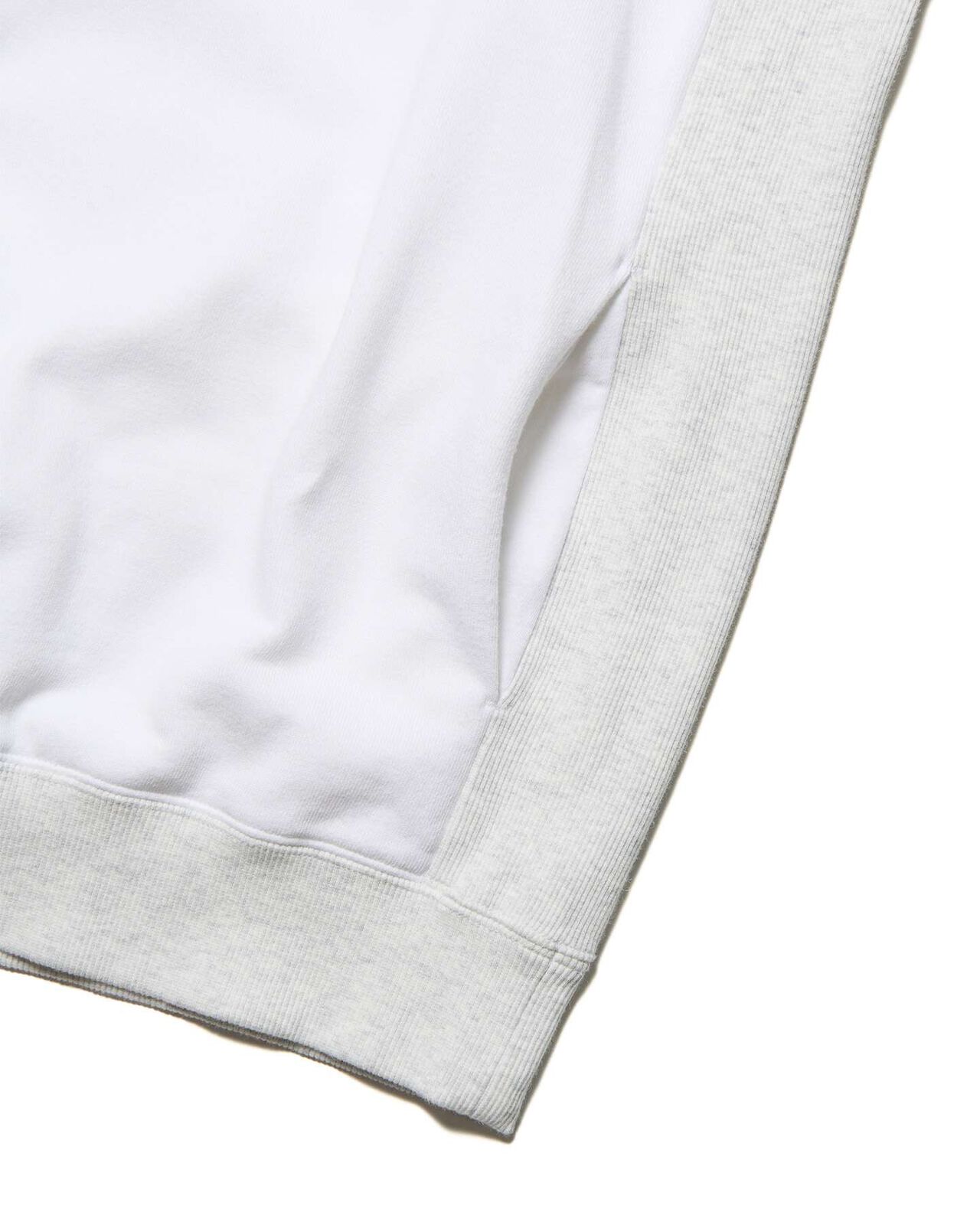 SIDE POCKET S/S CREWNECK SWEAT,WHITE, large image number 2