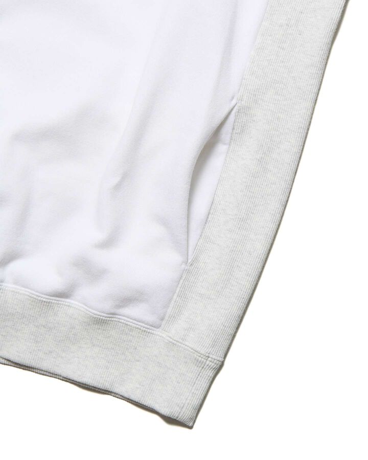 SIDE POCKET S/S CREWNECK SWEAT,WHITE, medium image number 2