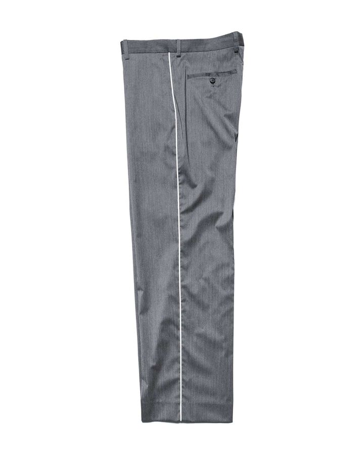 REFINED PIPING SLACKS,GRAY, medium