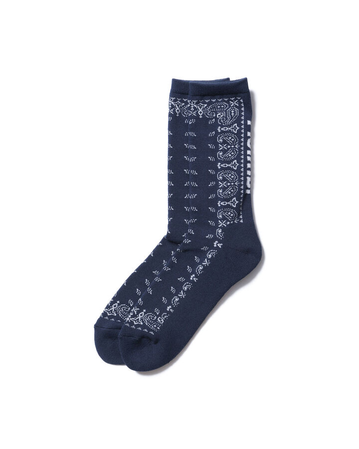 BANDANA SOCKS,NAVY, medium