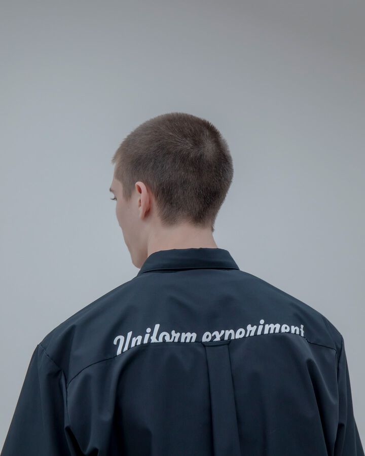 COTTON WEATHER YOKE LOGO PRINT S/S SHIRT,BEIGE, medium image number 4