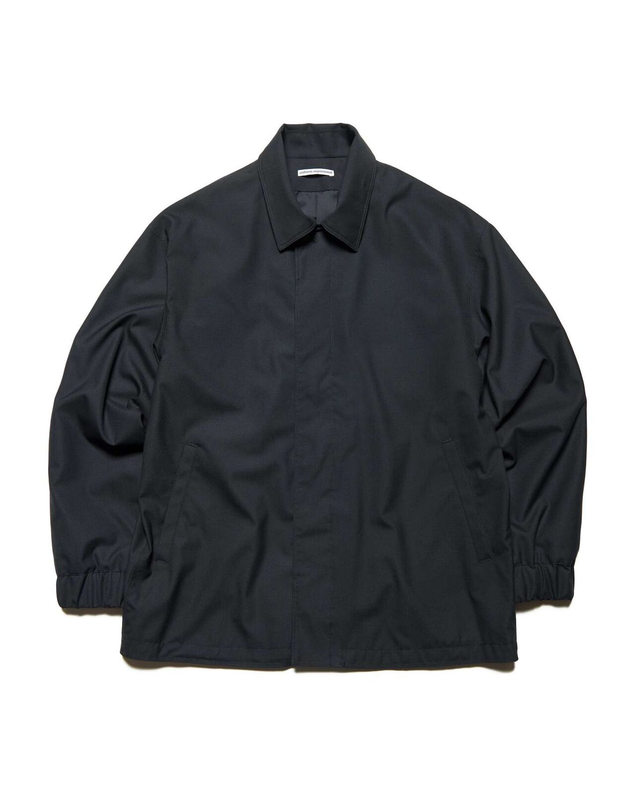 STRETCH WOOL FLY FRONT BLOUSON,BLACK, large image number 0