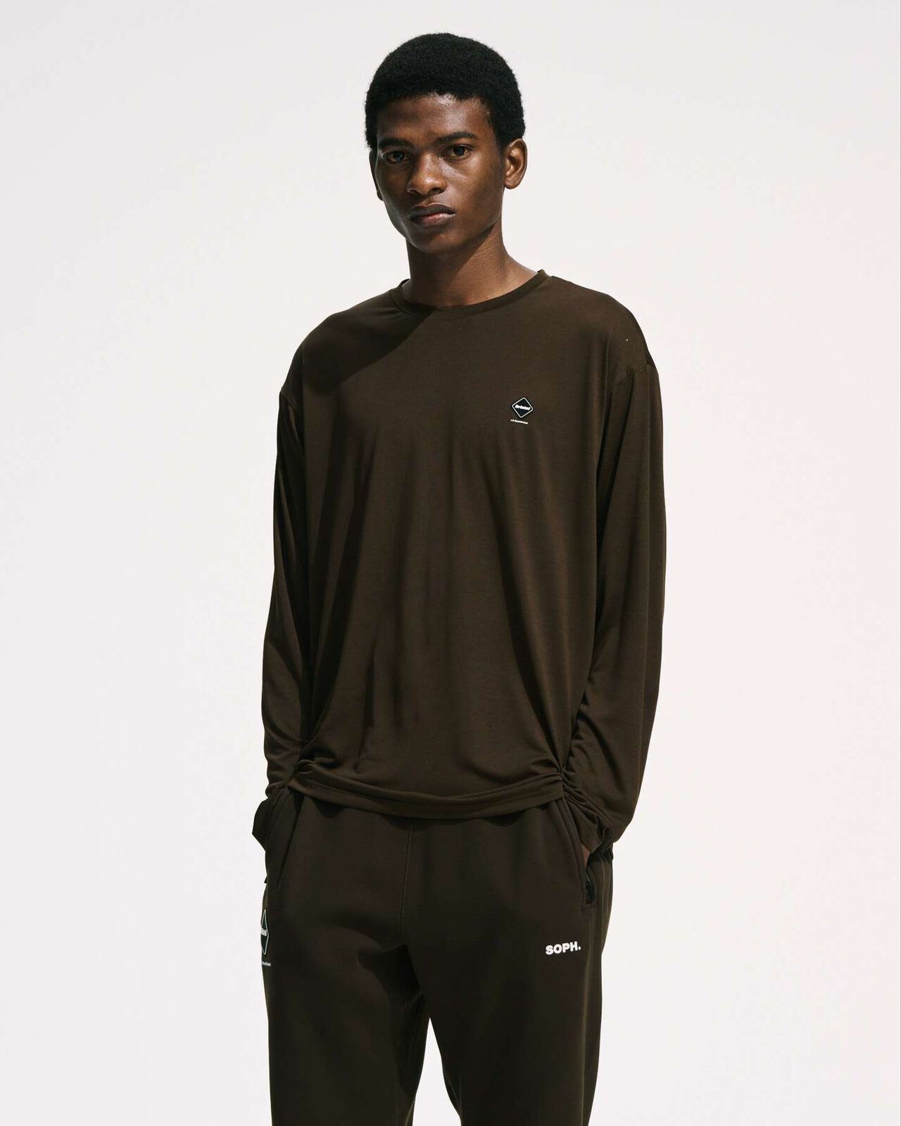 REFLECTIVE LOGO TECH DRY L/S TEE,BLACK, large image number 3