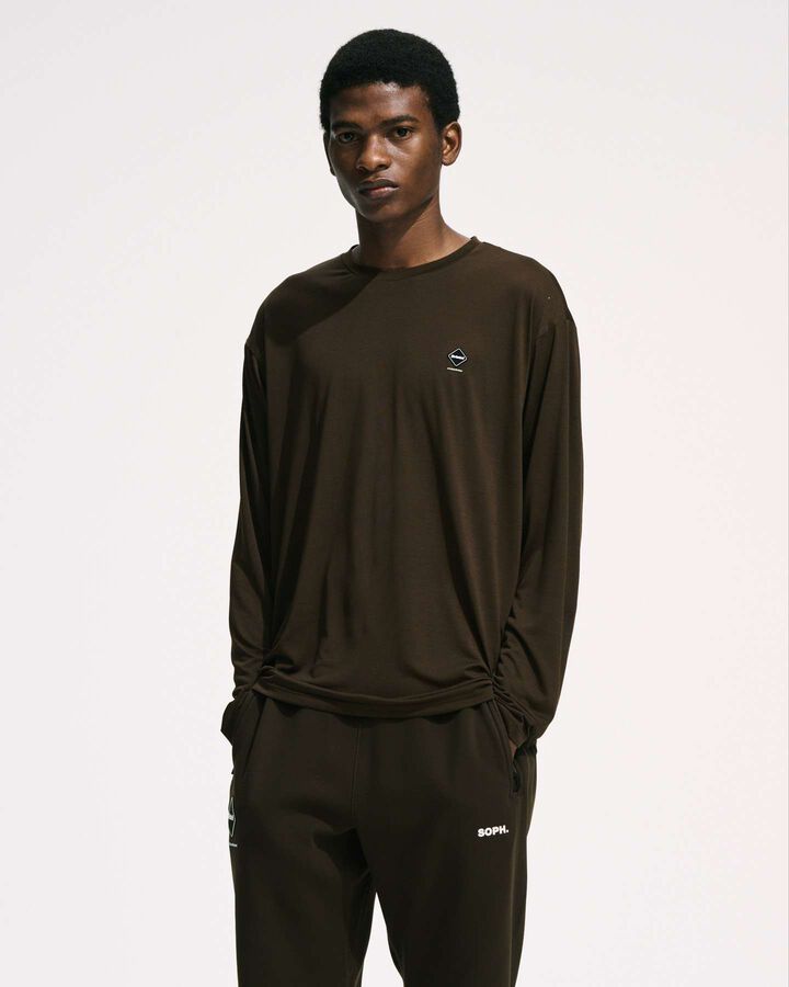 REFLECTIVE LOGO TECH DRY L/S TEE,BLACK, medium image number 3