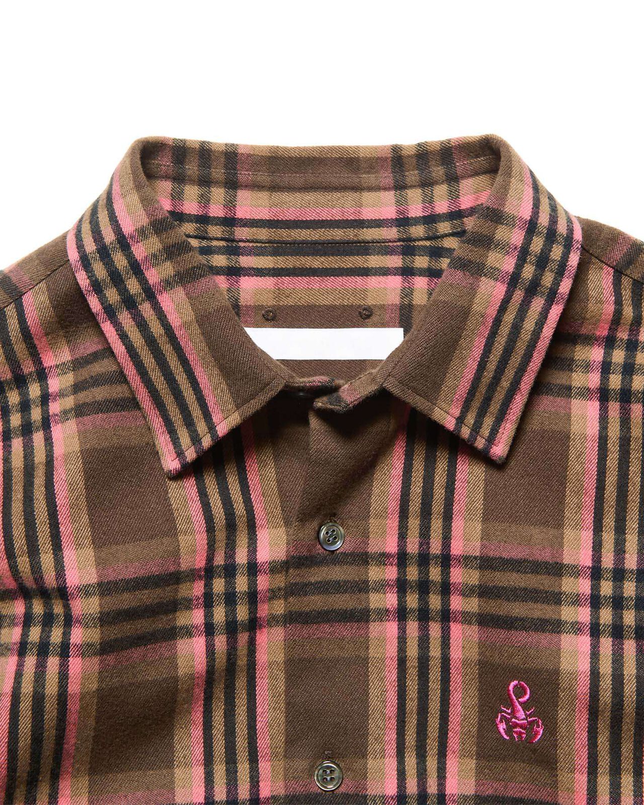 FLANNEL CHECK RELAX-FIT SHIRT,BROWN, large image number 2