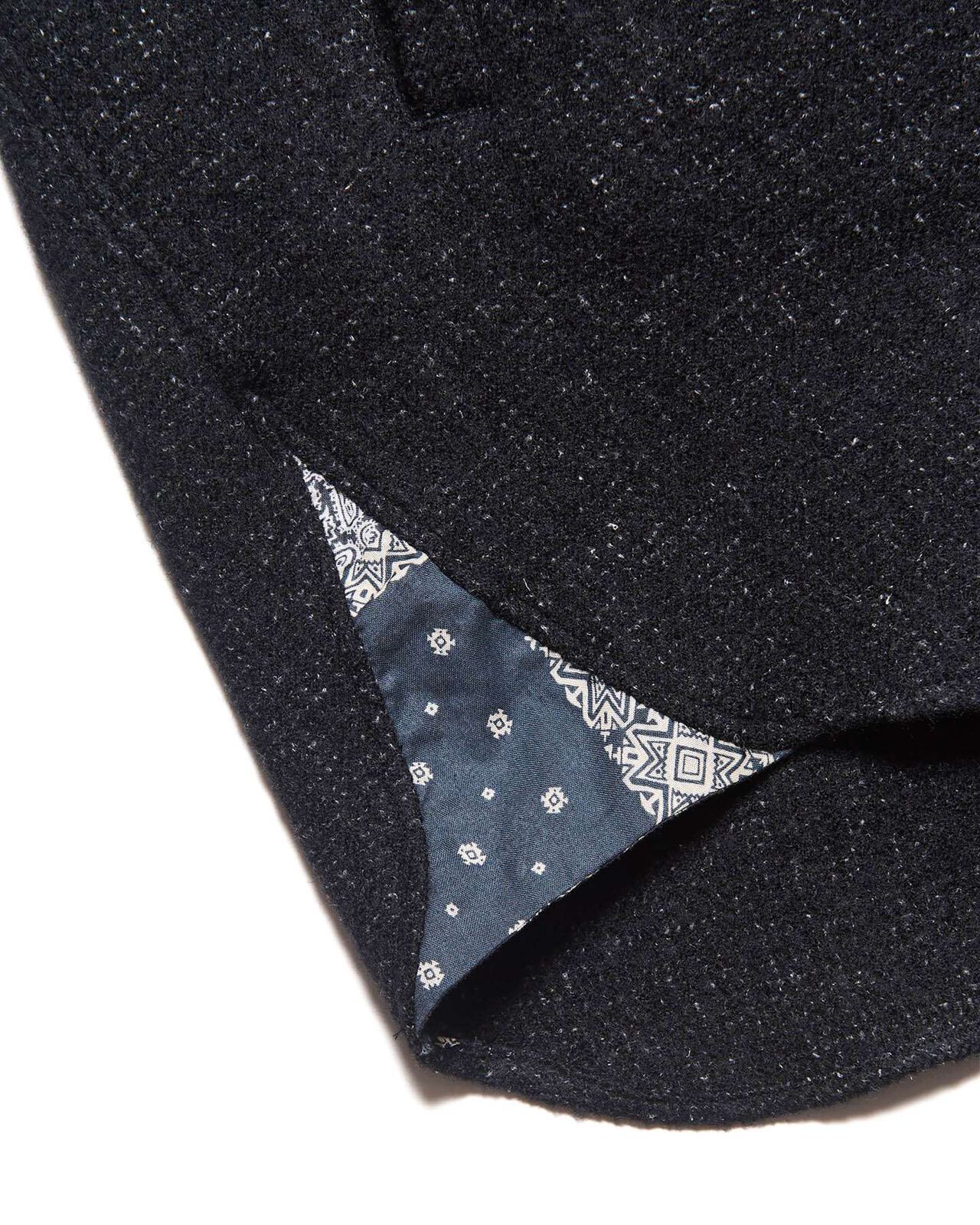 LINEN WOOL HOODED SHIRT,BLACK, large image number 3