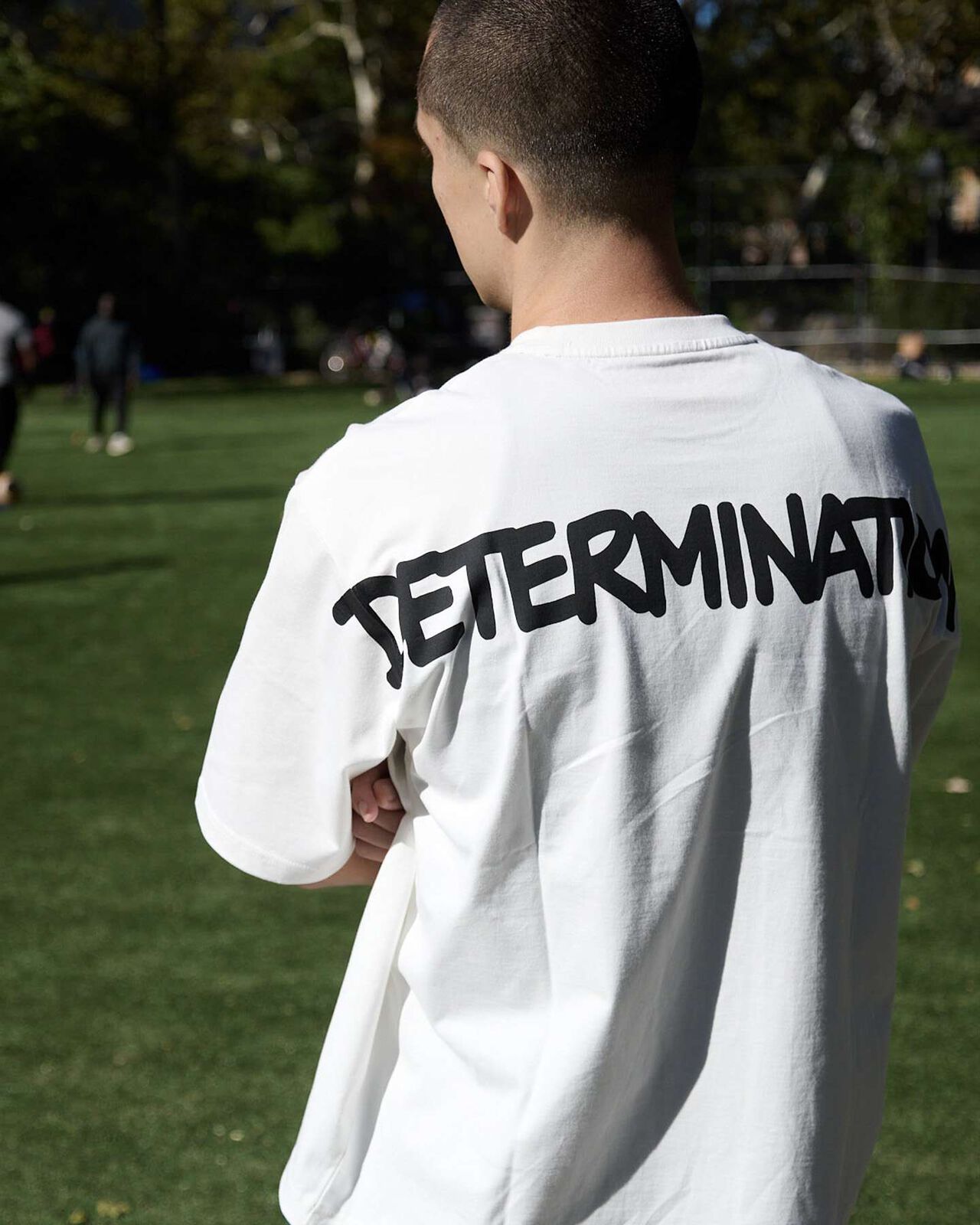 ERIC HAZE: DETERMINATION BAGGY TEE,WHITE, large image number 5