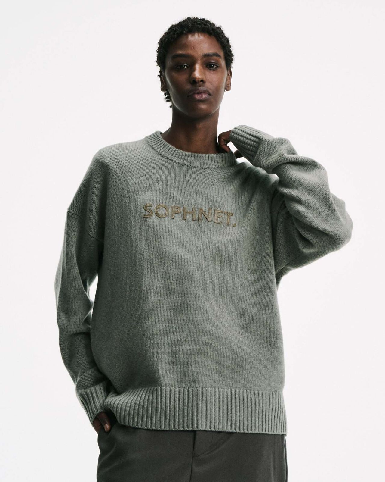 LOGO PATCH KNIT,KHAKI, large image number 4