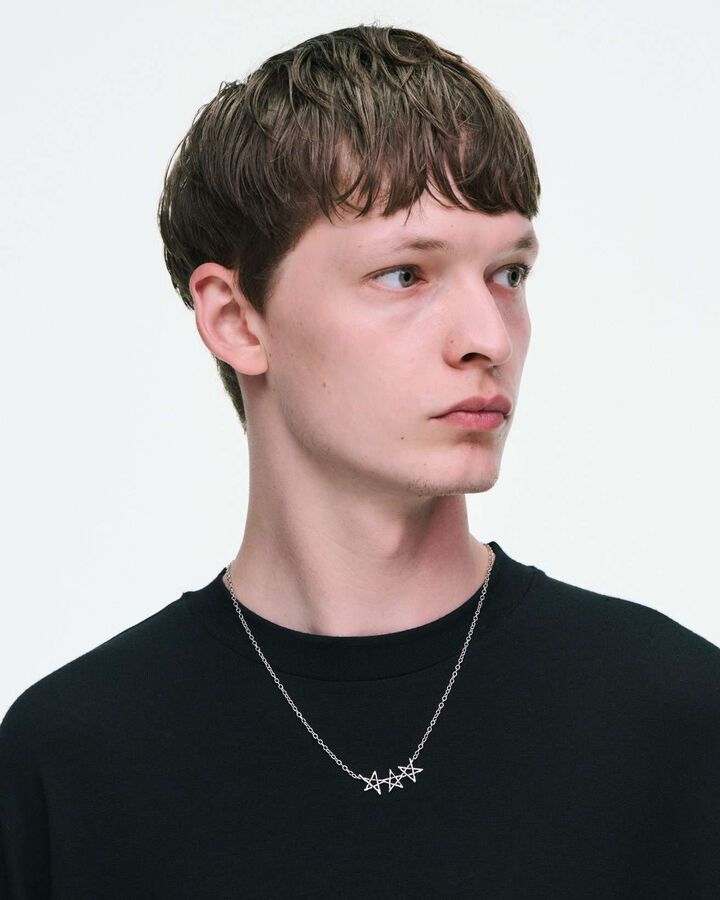 3-STAR NECKLACE,SILVER, medium image number 4