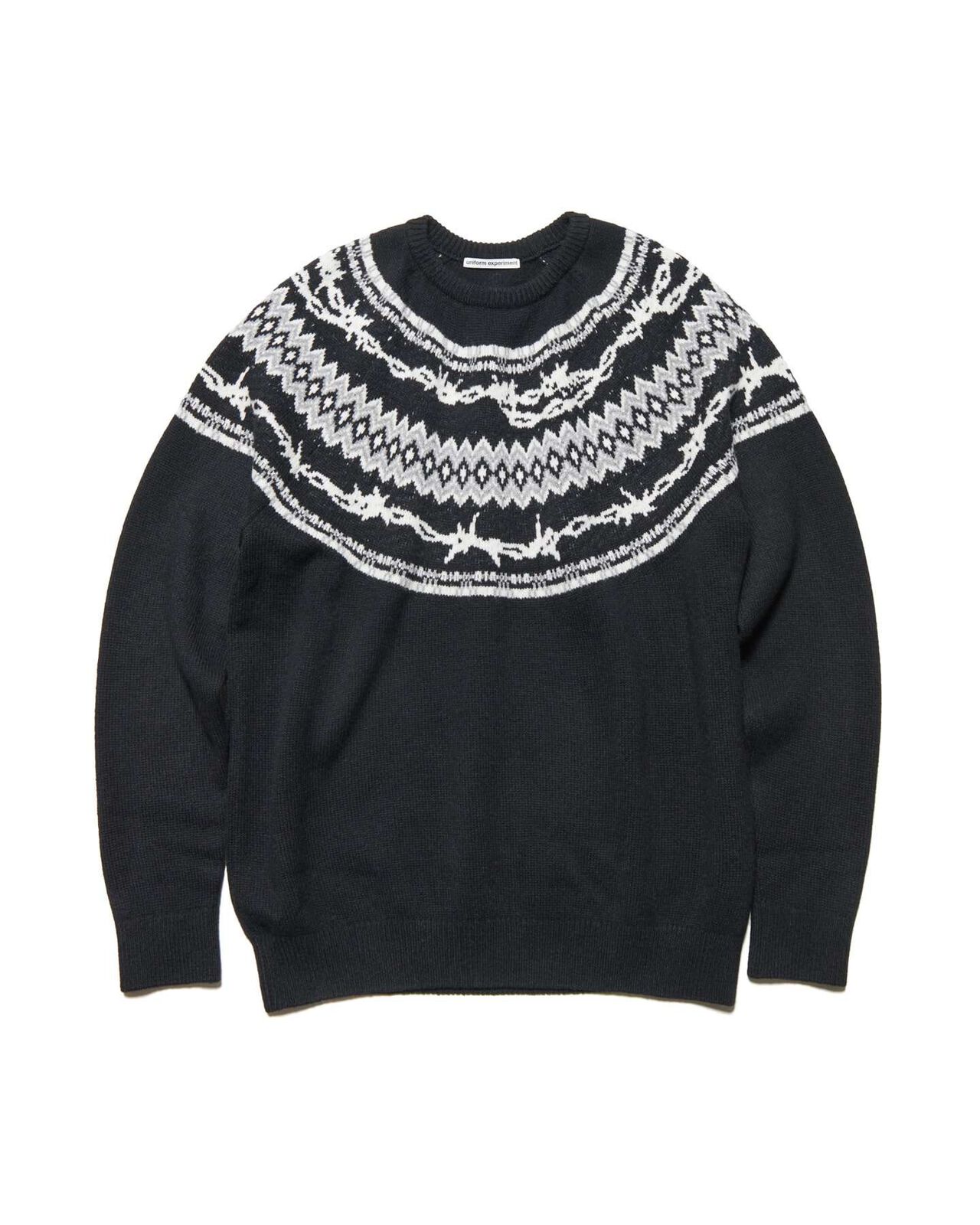 ENTANGLED NORDIC SWEATER,BLACK, large image number 0