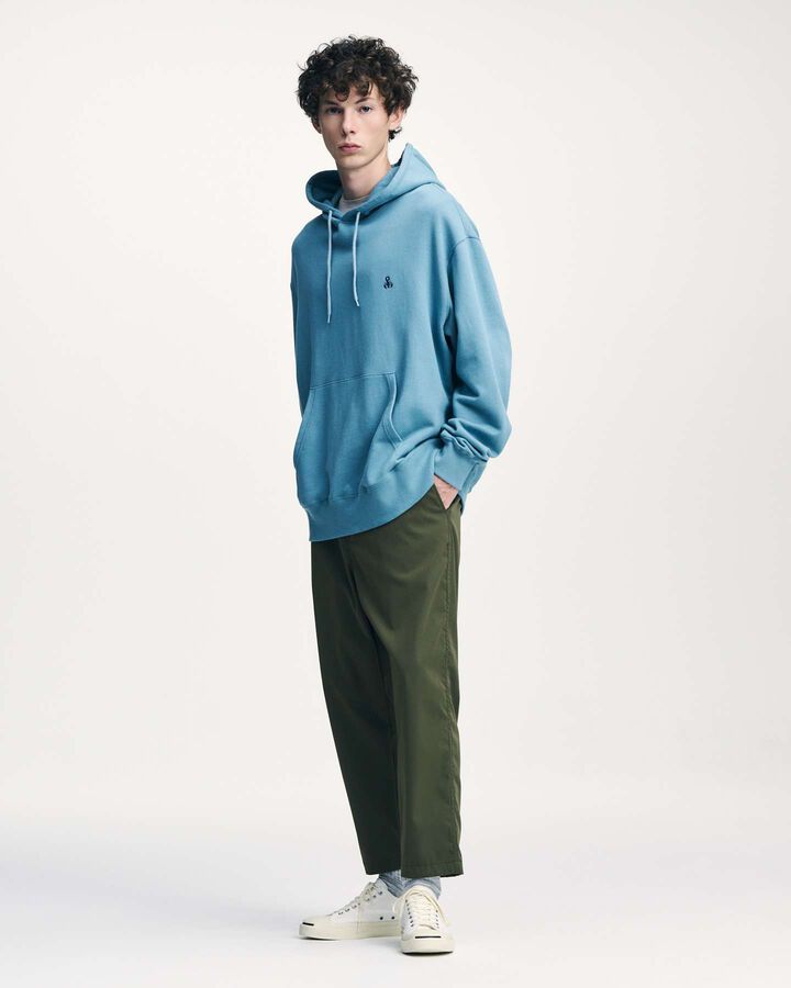 TAPERED CROPPED PANTS,NAVY, medium image number 4