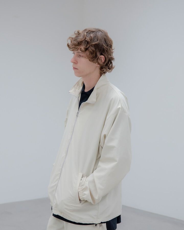 SUPPLEX STAND COLLAR JACKET,BEIGE, medium image number 4