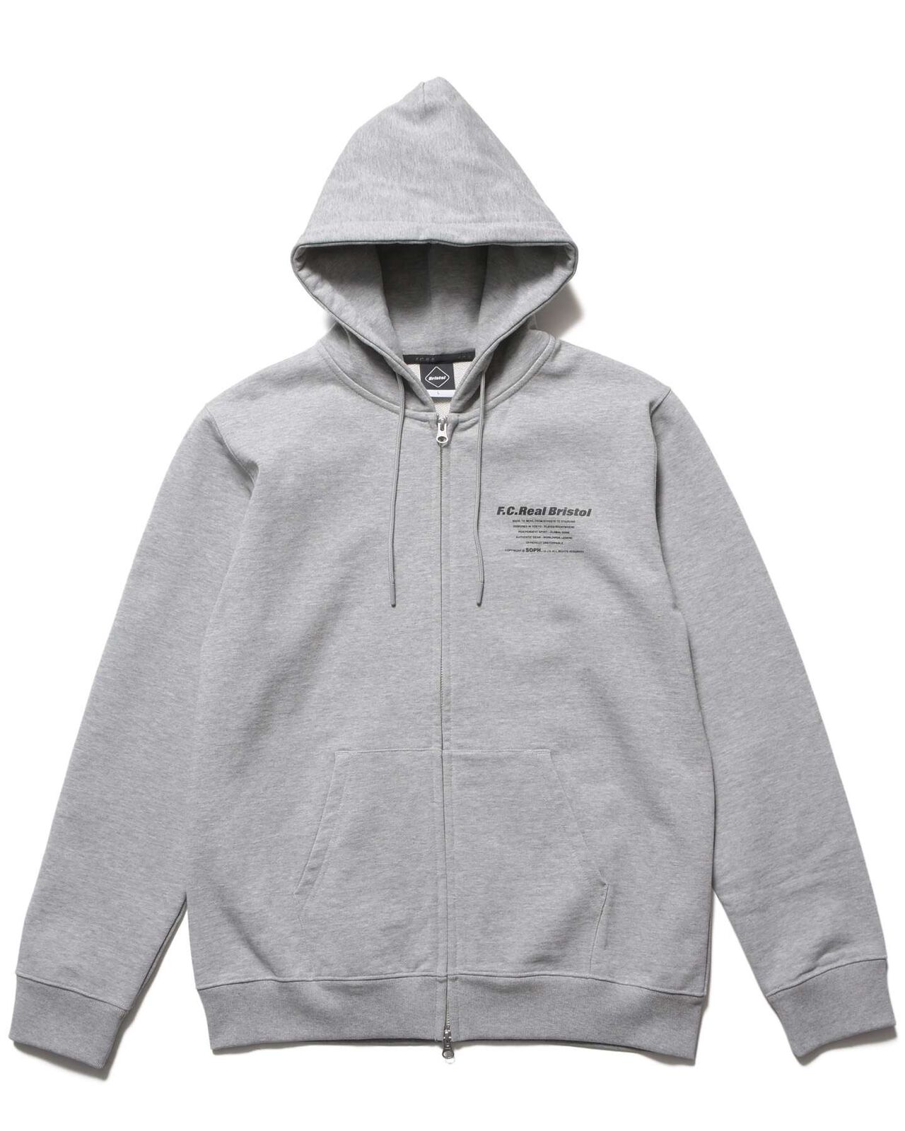 SPIRIT ZIP-UP SWEAT HOODIE,GRAY, large image number 0