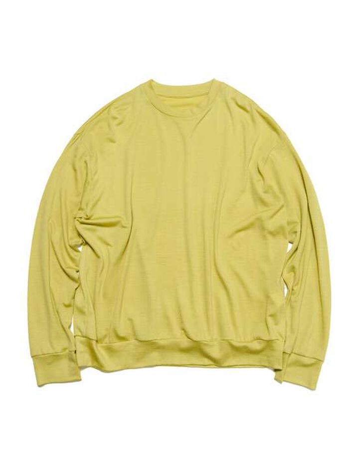 WASHABLE WOOL L/S TOP,YELLOW, medium image number 0