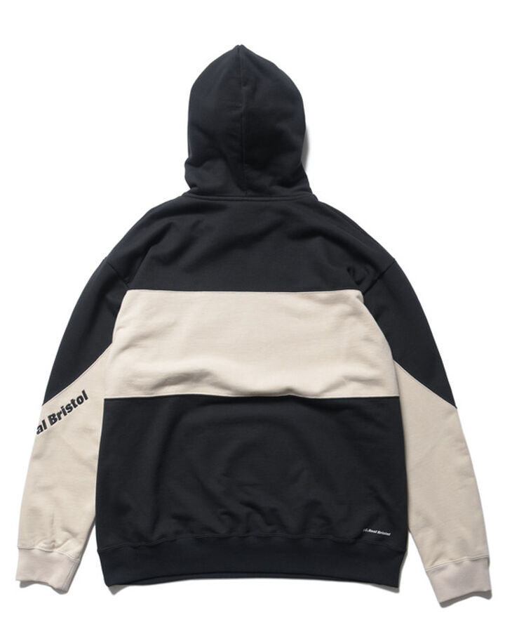 PANEL BAGGY SWEAT HOODIE,BLACK, medium image number 1