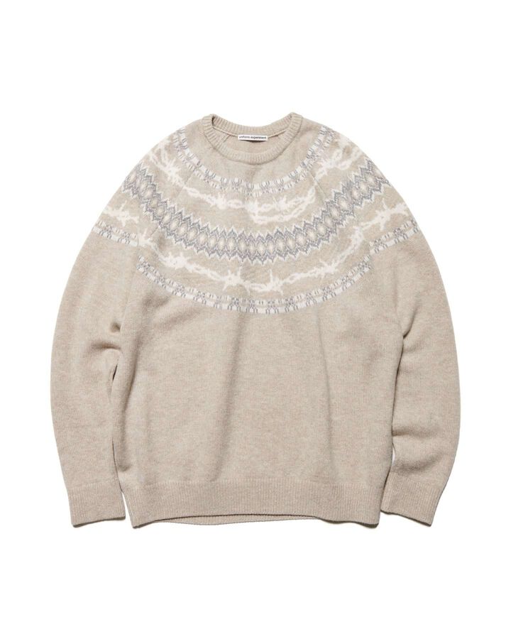 ENTANGLED NORDIC SWEATER,BEIGE, medium image number 0
