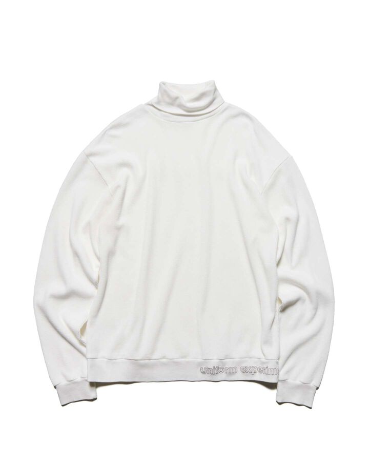 WAFFLE HIGHNECK TOP,WHITE, medium