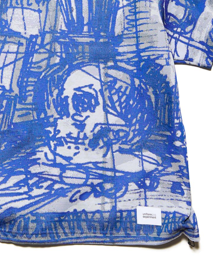 MICHAEL CHERNO: SKETCH HEM CORD TEE,BLUE, medium image number 3