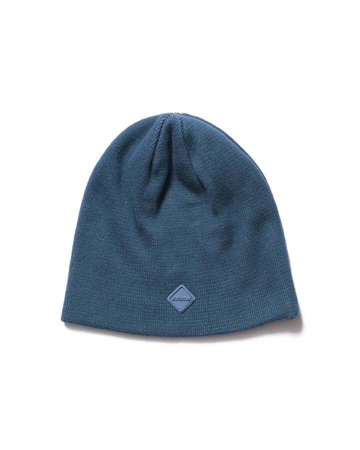 EMBLEM ACRYLIC BEANIE,BLUE, medium