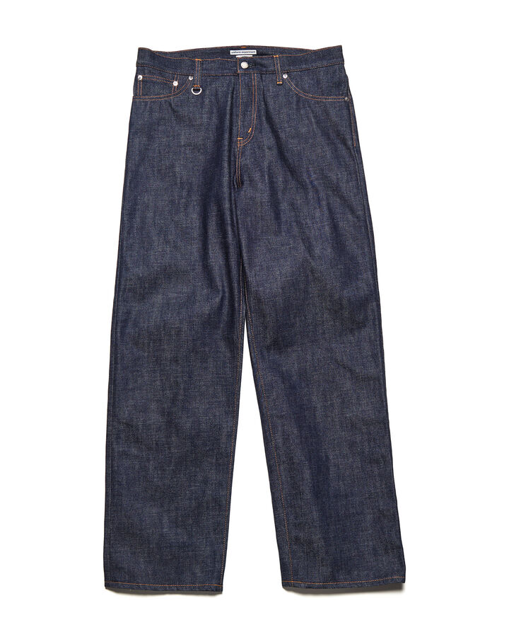 RIGID DENIM WIDE-FIT JEANS,INDIGO, medium