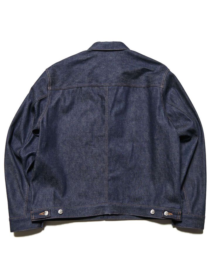 RIGID DENIM TRUCKER JACKET,INDIGO, medium image number 1