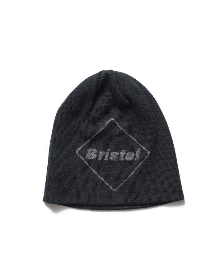 EMBLEM ACRYLIC BEANIE,BLACK, medium image number 1