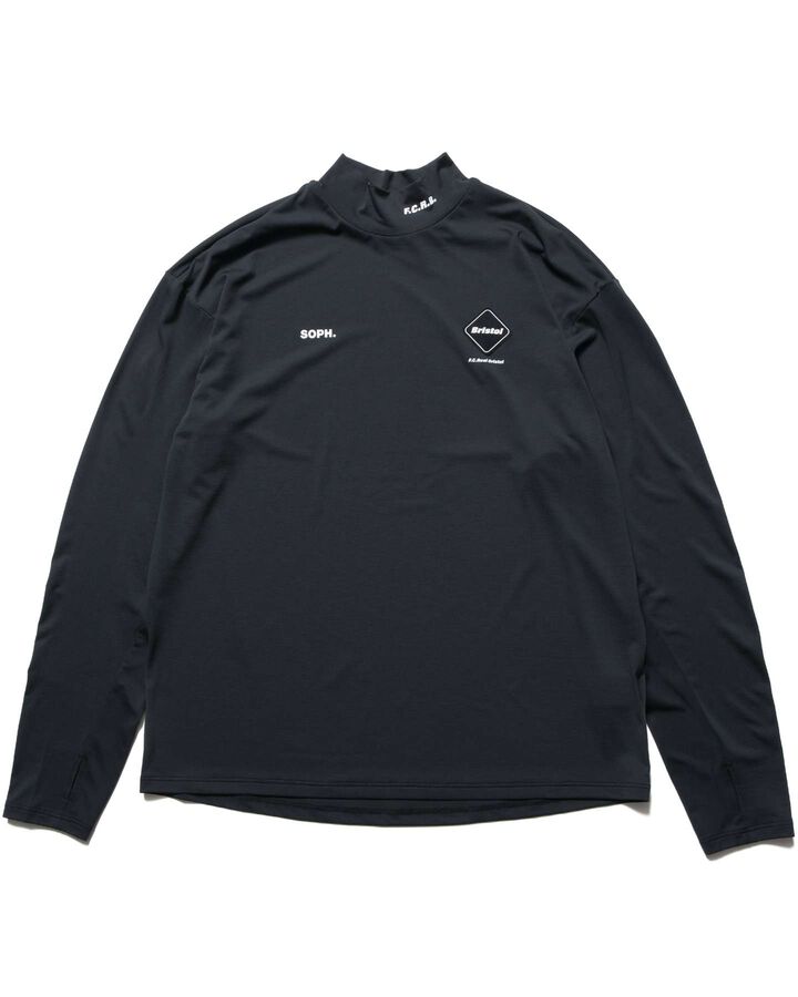 L/S MOCKNECK TOP,BLACK, medium