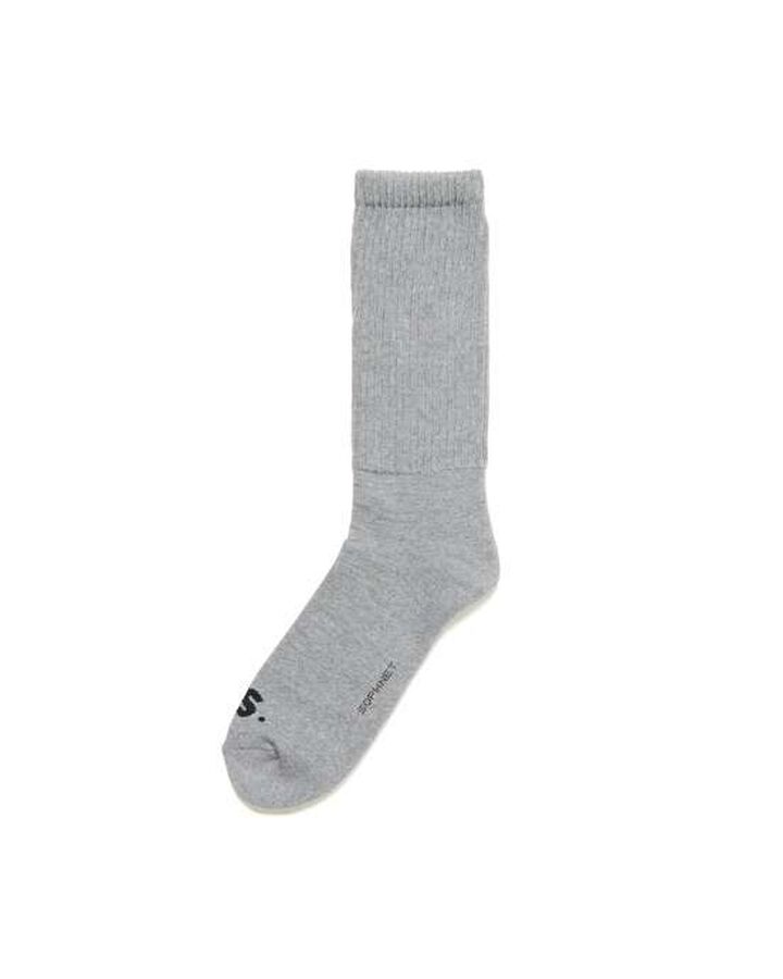 BINCHOTAN RIBBED SOCKS,GRAY, medium
