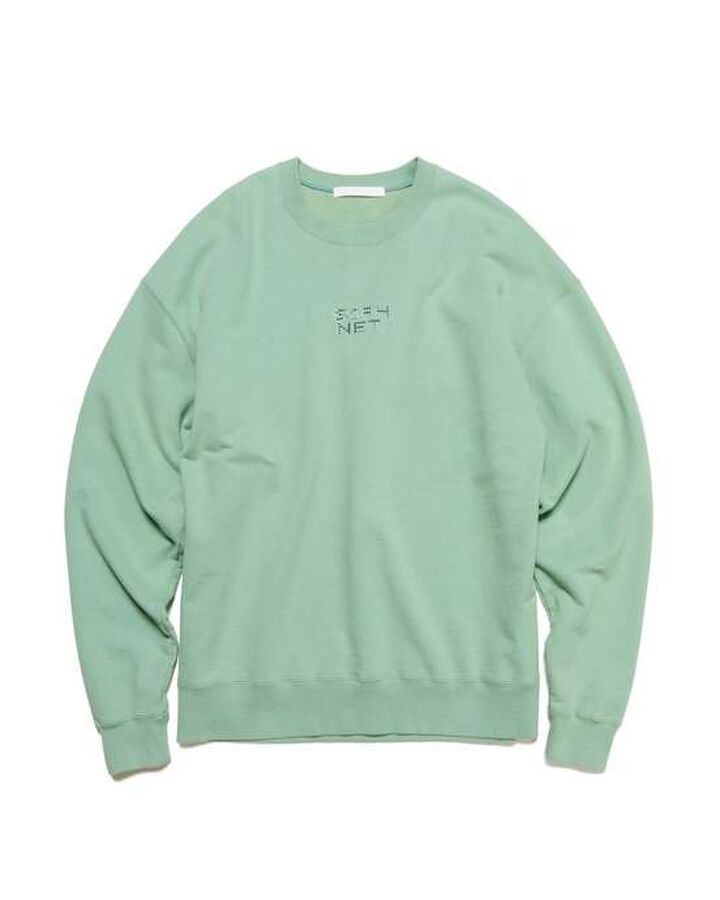 SIMON TAYLOR: DOT MASK CREWNECK,LIGHT BLUE, medium