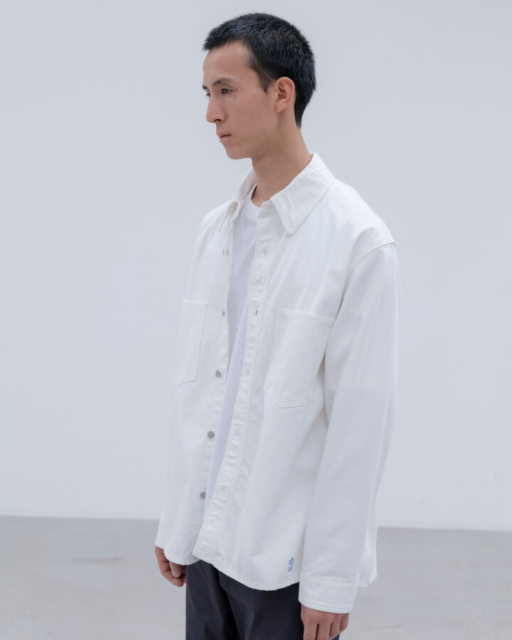 NEP DENIM DOUBLE POCKET SHIRT,BLACK, medium image number 6