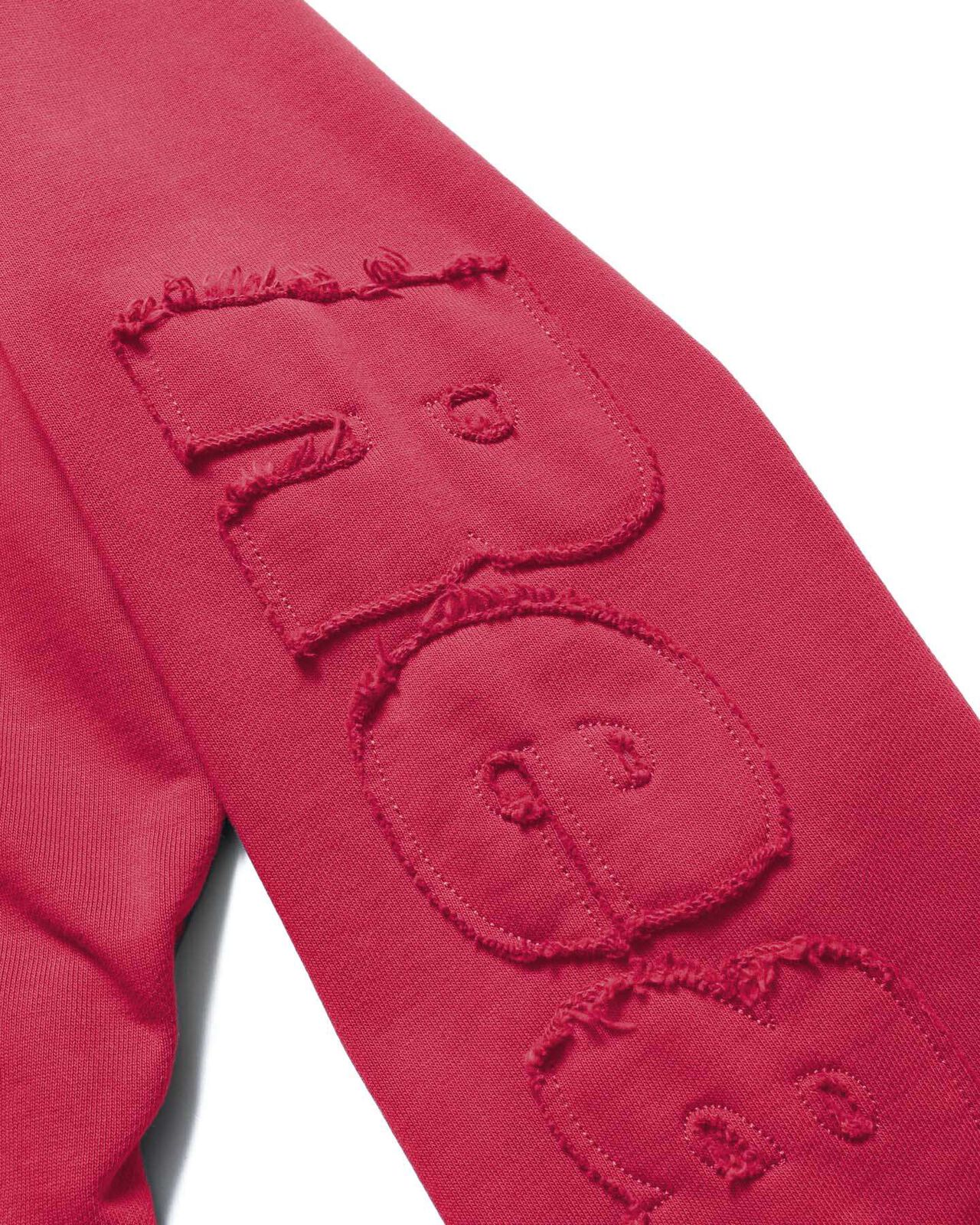 CUT-OFF LOGO SWEAT HOODIE,RED, large image number 3