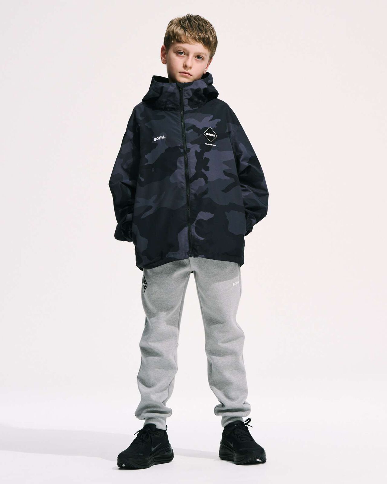 SUPPLEX NYLON HOODED BLOUSON,BLACK, large image number 2