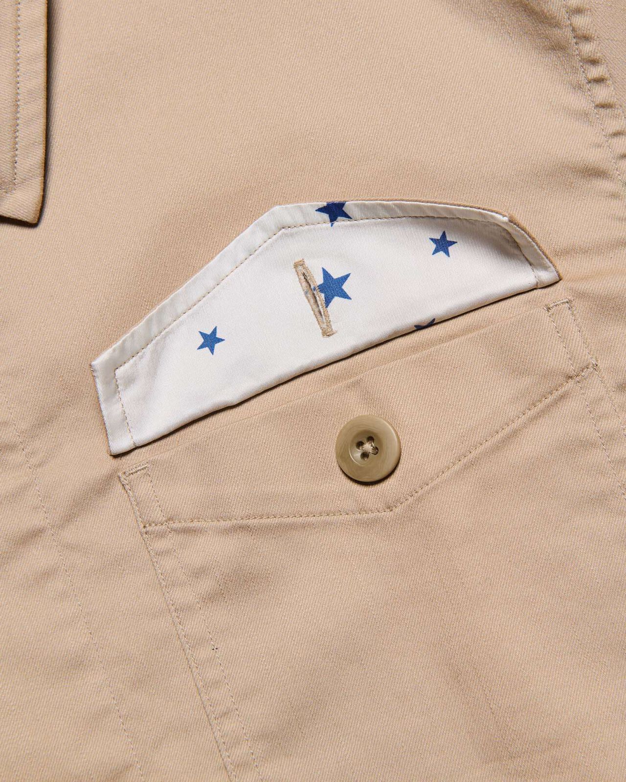 STRETCH TWILL FATIGUE SHIRT,BEIGE, large image number 4