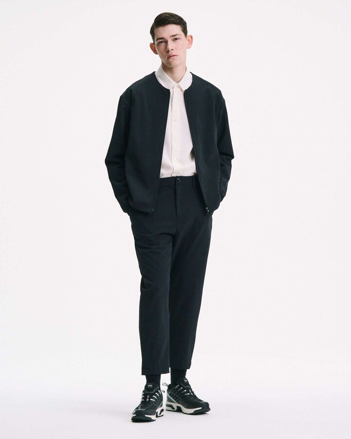 4WAY STRETCH TAPERED CROPPED PANTS,BLACK, medium image number 5